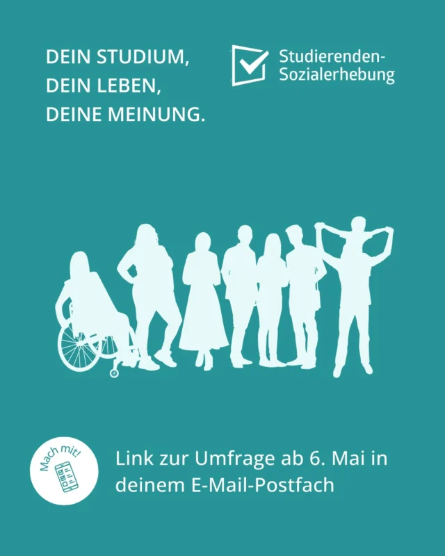 Studierst du in Österreich und bist in einem Bachelor-, Master- oder Diplomstudium oder einem Hochschullehrgang (30+ ECTS) eingeschrieben? Dann mach mit bei der Studierenden-Sozialerhebung und teile deine Erfahrungen! 🎁 Gewinne einen von 100 Gutscheinen im Wert von 50€ von www.wunschgutschein.at! 📩 Deinen persönlichen Umfragelink findest du ab 6. Mai (spätestens am 8. Mai) im Postfach deiner Studierenden-E-Mailadresse. Alle Infos zur Studierenden-Sozialerhebung gibt’s hier 👉 www.sozialerhebung.at Check deine Mails & mach mit! #Sola25 ----- Are you currently enrolled in a Bachelor’s, Master’s, or Diploma programme or taking a further education programme (30+ ECTS) in Austria? If so, we want to hear from you! Take part in the Student Social Survey and share your experiences. 🎁 Win one of 100 vouchers worth €50 from www.wunschgutschein.at! 📩 Your personal survey link will be in your inbox of your student email address from 6 May (by 8 May at latest). More info about the Student Social Survey is here 👉 www.sozialerhebung.at Check your email & make your voice heard! #AustrianStudentSurvey 2025