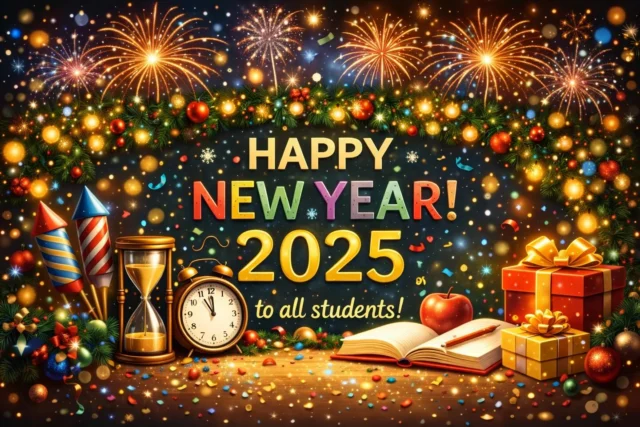 ✨🎆 Auf Wiedersehen, 2025. Ein Jahr voller Herausforderungen, Erfolge, Lernmomente und gemeinsamer Schritte liegt hinter uns. Danke an alle Studierenden für euren Einsatz, eure Geduld und euren Zusammenhalt. 💛 Wir wünschen euch einen guten Rutsch, einen klaren Kopf fürs neue Jahr und ganz viel Mut für alles, was kommt. Wir sind auch im neuen Jahr für euch da. 🤍🎓 —————————————————————————————✨🎆 Goodbye, 2025. A year full of challenges, growth, learning, and shared moments is coming to an end. Thank you to all students for your commitment, resilience, and community spirit. 💛 We wish you a great start into the new year, clarity for your goals, and courage for what lies ahead. We’ll continue to be here for you in the year to come. 🤍🎓